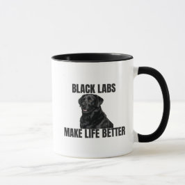 Black Labs Make Life Better – Coffee Mug マグカップ