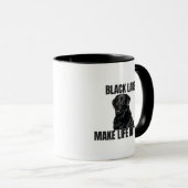 Black Labs Make Life Better – Coffee Mug マグカップ (正面右)