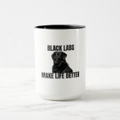 Black Labs Make Life Better – Friendly Black Lab マグカップ (中央)