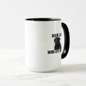 Black Labs Make Life Better! – Two-Sided Mug マグカップ (正面右)