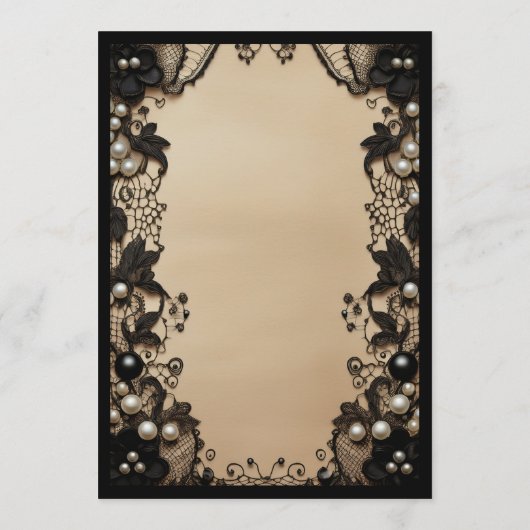 Black Lace and Pearls メニュー (裏面)