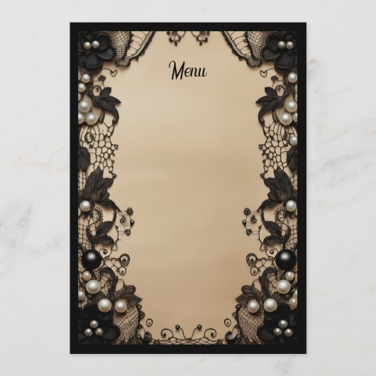 Black Lace and Pearls メニュー (正面)