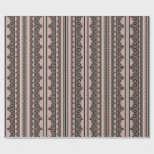 Black lace, openwork, brown background, beige, Bla ラッピングペーパー (フラット)