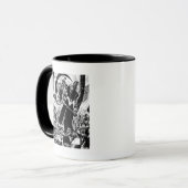 Black Lantern Corpsパネル – 白黒 マグカップ (正面左)
