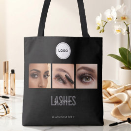 Black Lashes Studio フォトコラージュ エレガントロゴ トートバッグ
