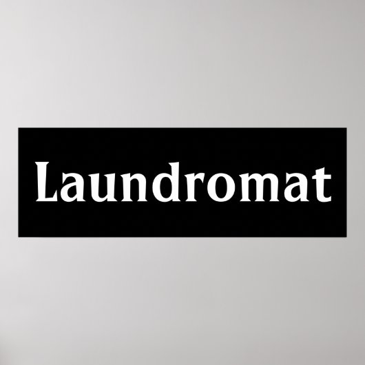 Black Laundromat Wall Art Poster Print ポスター (正面)
