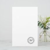 Black laurel wreath monogrammed 便箋 (スタンド正面)