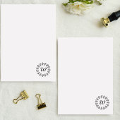 Black laurel wreath monogrammed 便箋