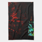 Black lava abstract kitchen towels,Dark abstract キッチンタオル (縦)