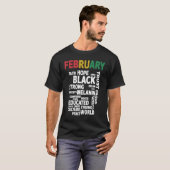 Black Leaders BLM Melanin Pride Afro Black History Tシャツ (正面フル)