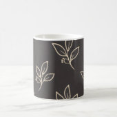 Black Leaf Mug | Modern Coffee Mug コーヒーマグカップ (中央)
