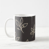 Black Leaf Mug | Modern Coffee Mug コーヒーマグカップ (左)