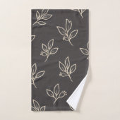 Black Leaf Towel Set | Modern Bathroom Decor バスタオルセット (ハンドタオル)
