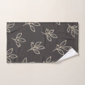 Black Leaf Towel Set | Modern Bathroom Decor バスタオルセット (ハンドタオル)
