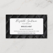 Black Leather Diamond Stitching 名刺 (裏面)