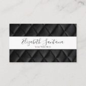 Black Leather Diamond Stitching 名刺 (正面)