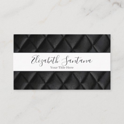 Black Leather Diamond Stitching 名刺 (正面)