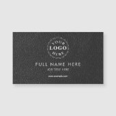 Black Leather Pattern Magnetic Business Card (正面)