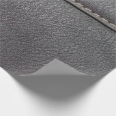 Black leather stitched with white stitching ラッピングペーパー (角)