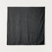 Black leather texture and backgroundleather,textur タペストリー (正面(横))