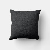 Black leather texture or background. leather,textu クッション (裏面)