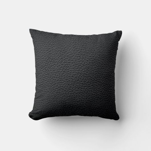 Black leather texture or background. leather,textu クッション (正面)
