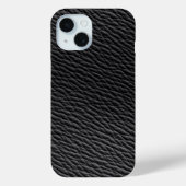 Black Leather Textured Phone Case Case-Mate iPhoneケース (裏面)