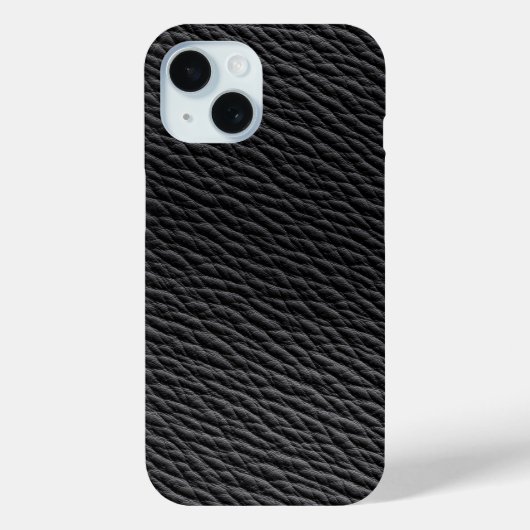 Black Leather Textured Phone Case Case-Mate iPhoneケース (裏面)
