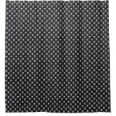 Black Leather With Metal Studs シャワーカーテン (正面)
