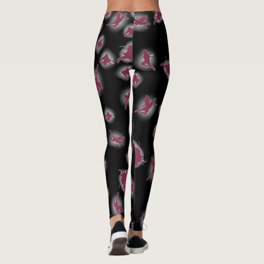 Black leggings with fairies / Legging Noir レギンス (裏面)