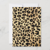 Black Leopardリボン写真卒業 招待状 (裏面)