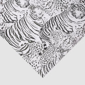 Black Leopard Tiger Animals Pattern 薄葉紙 (詳細)