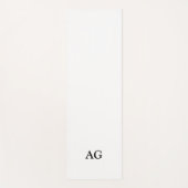 Black Letter Monogrammed Initial ヨガマット (正面)