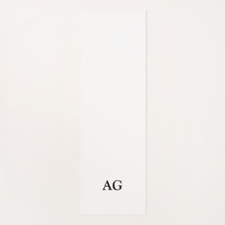 Black Letter Monogrammed Initial ヨガマット