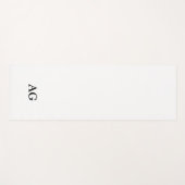 Black Letter Monogrammed Initial ヨガマット (正面(横))