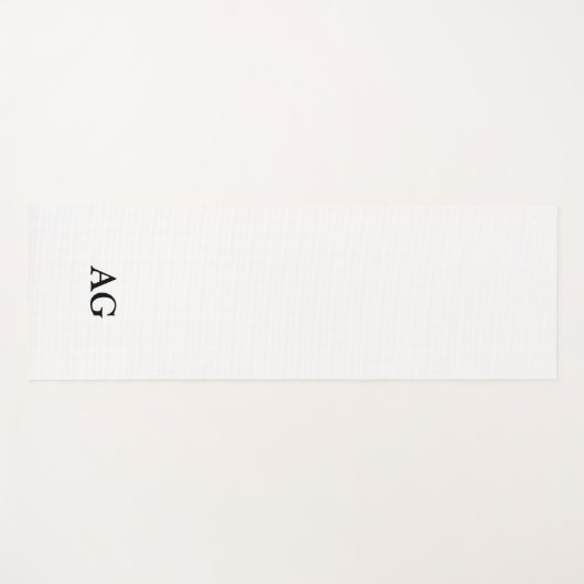 Black Letter Monogrammed Initial ヨガマット (正面(横))