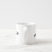 Black Lettering and Arrow on your エスプレッソカップ (裏面)