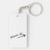 Black Lettering and Arrow on your キーホルダー (裏面)