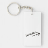 Black Lettering and Arrow on your キーホルダー (正面)