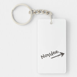 Black Lettering and Arrow on your キーホルダー