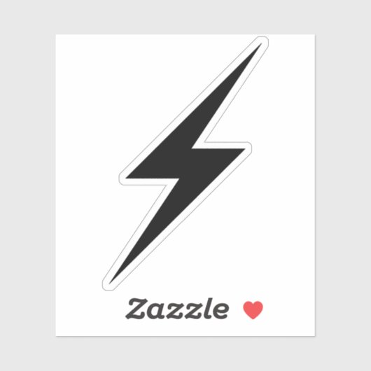 Black Lightning Bolt Of Anarchy  シール (シート)