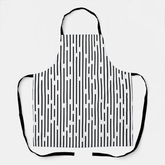 Black Line Geometric Pattern エプロン (正面)