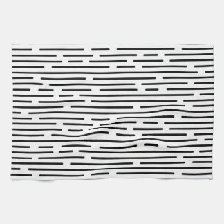 Black Line Geometric Pattern キッチンタオル