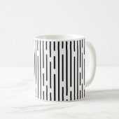 Black Line Geometric Pattern  コーヒーマグカップ (正面右)