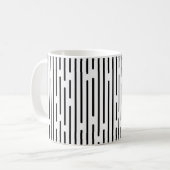 Black Line Geometric Pattern  コーヒーマグカップ (正面左)