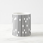 Black Line Geometric Pattern  コーヒーマグカップ (中央)