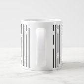 Black Line Geometric Pattern ジャンボコーヒーマグカップ (裏面)