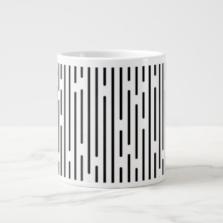 Black Line Geometric Pattern ジャンボコーヒーマグカップ