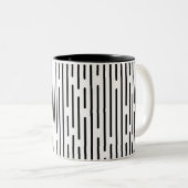 Black Line Geometric Pattern ツートーンマグカップ (正面右)