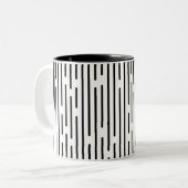 Black Line Geometric Pattern ツートーンマグカップ (正面左)